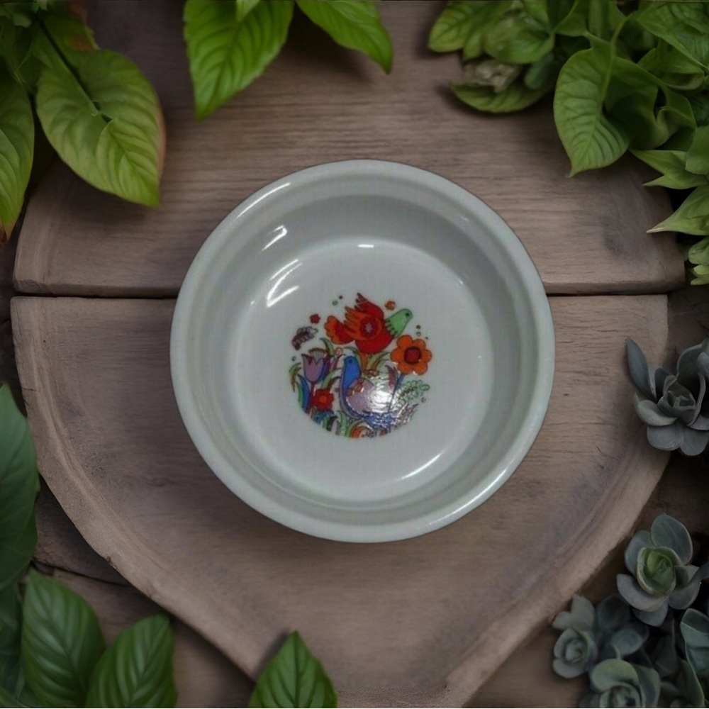 Vintage Royal Crown Bird RAMEKIN 3691 Paradise Porcelain Ovenware Soufflé Bowl